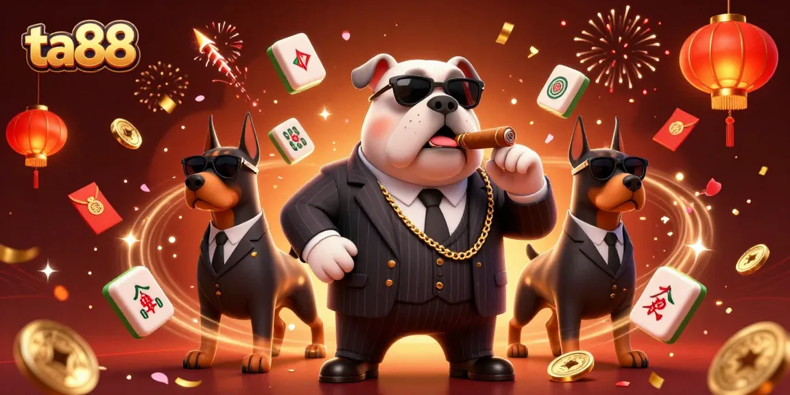 Engage with ta88 through festive gaming experiences featuring a mafia bulldog and Doberman guards.