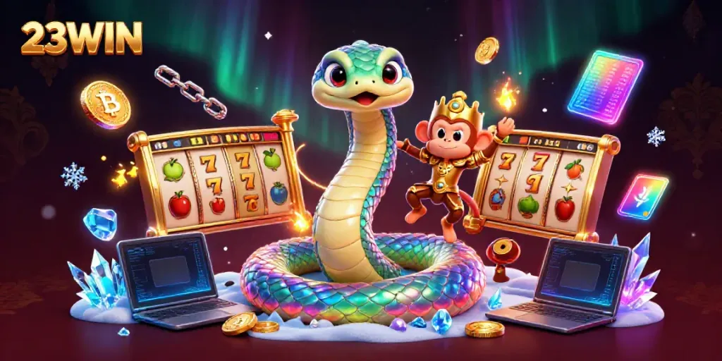 Engage with 23WIN online slots in a vibrant and magical 3D casino world.