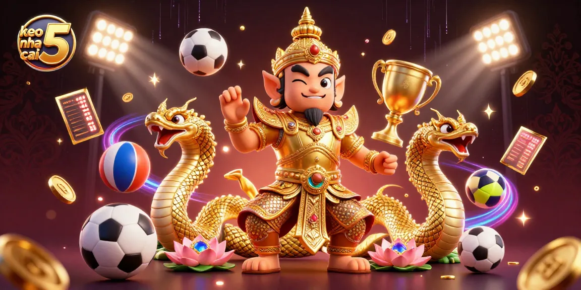 Engage in thrilling sports betting with keo nha cai 5 as the vibrant guardian oversees the action.