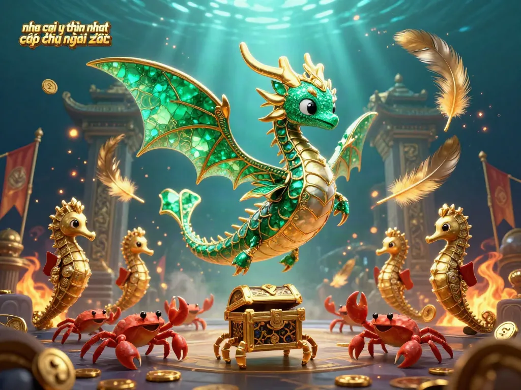 Capture the vibrant energy of nha cai uy tin nhat cập nhật mới nhất with a stunning underwater casino scene.