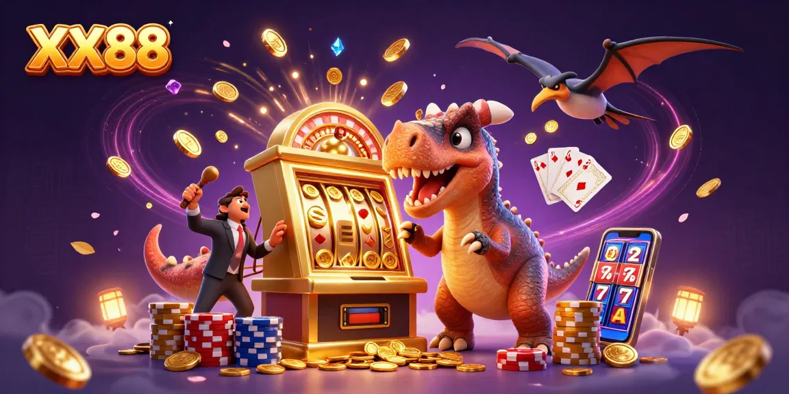 Experience the thrill of jackpot wins at XX88 with vibrant casino scene illustrating excitement and rewards.